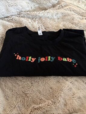 “Holly Jolly Babe” Pure Barre Graphic Cropped Tee